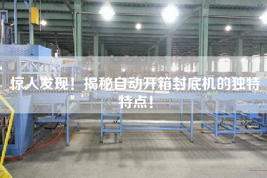 驚人發(fā)現(xiàn)！揭秘自動開箱封底機的獨特特點！