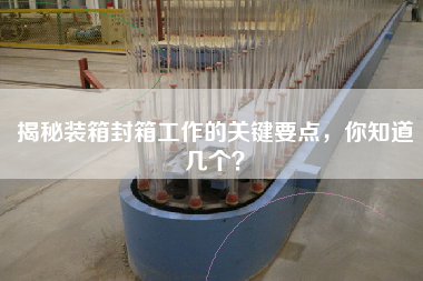 揭秘裝箱封箱工作的關(guān)鍵要點，你知道幾個？